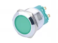 Nút nhấn inox 22mm xanh lá